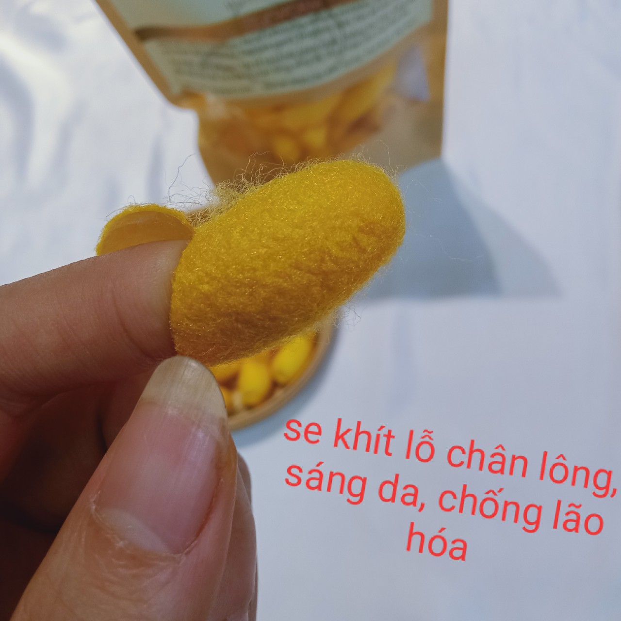 Kén tơ tằm rửa mặt (30 kén)