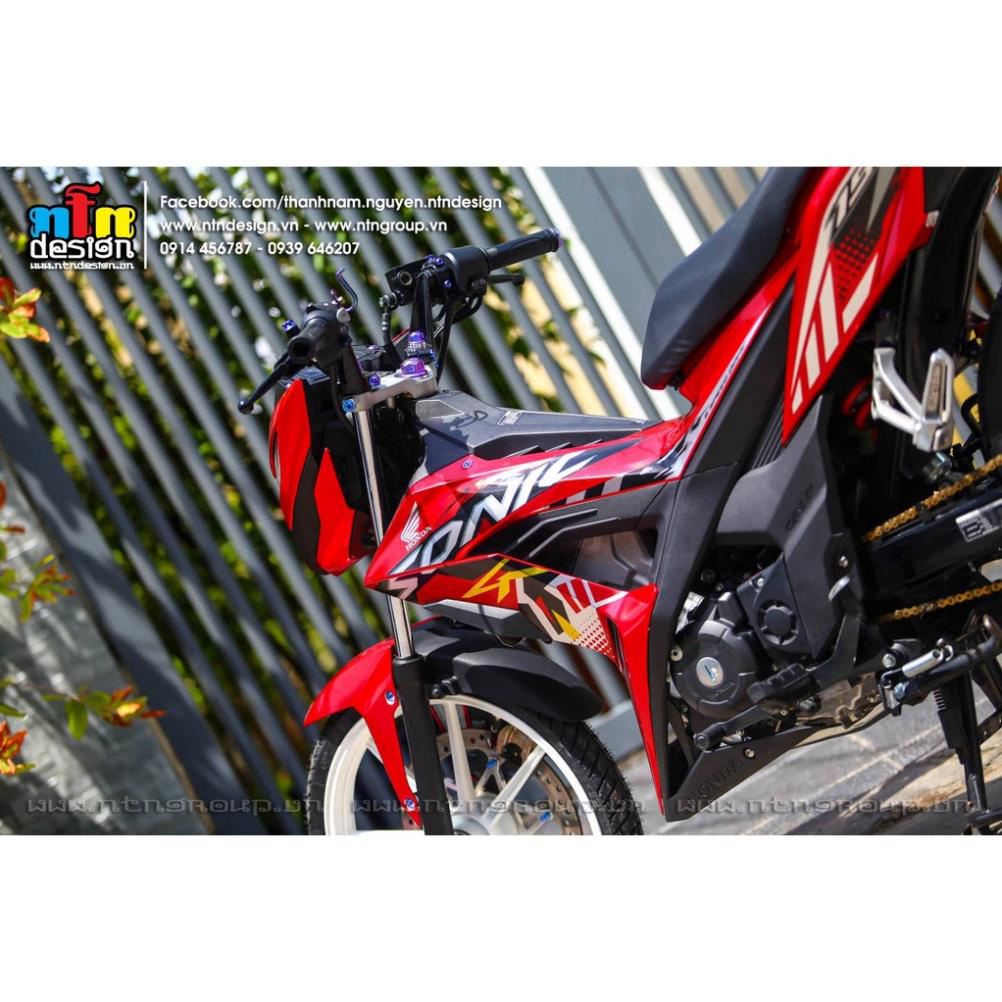 Tem rời dán xe sonic mẫu zin cho xe đỏ