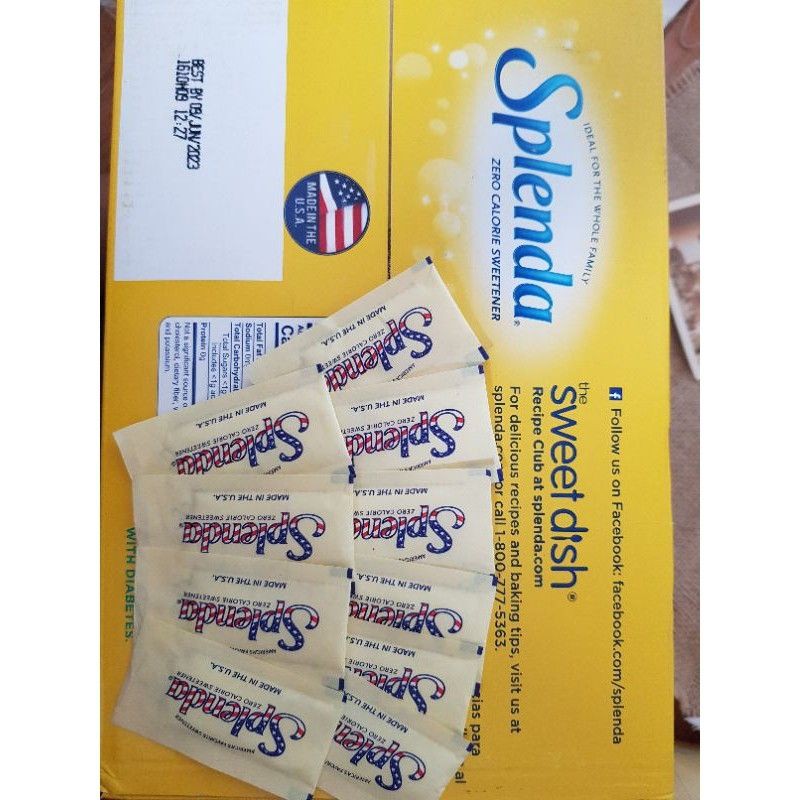Sét 10 gói đường ăn kiêng Splenda Mỹ date mới