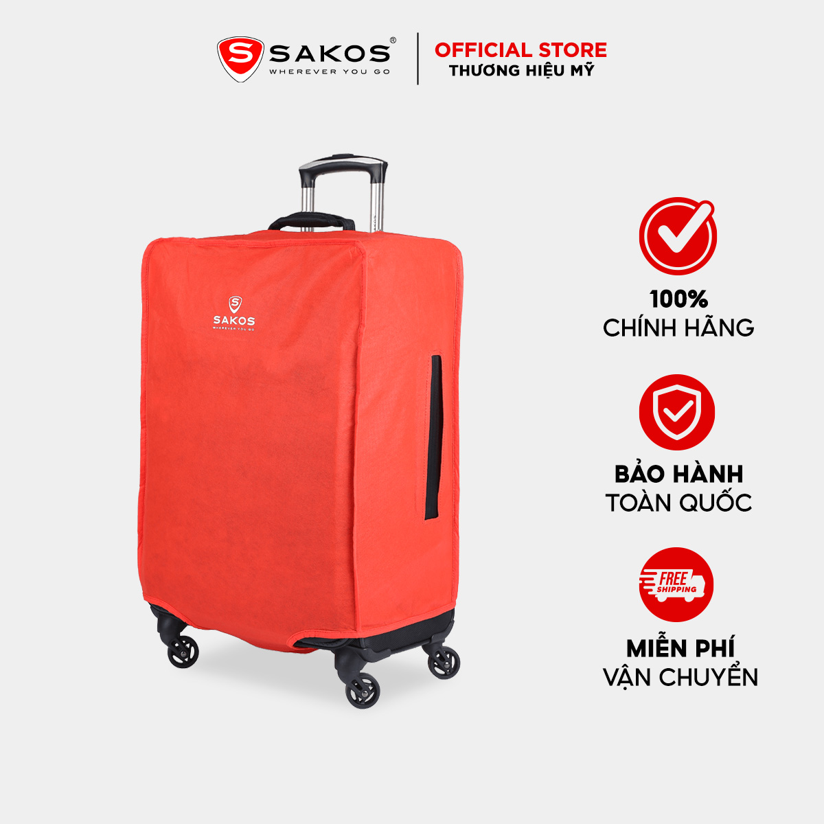Áo Trùm Vải Không Dệt Vali SAKOS