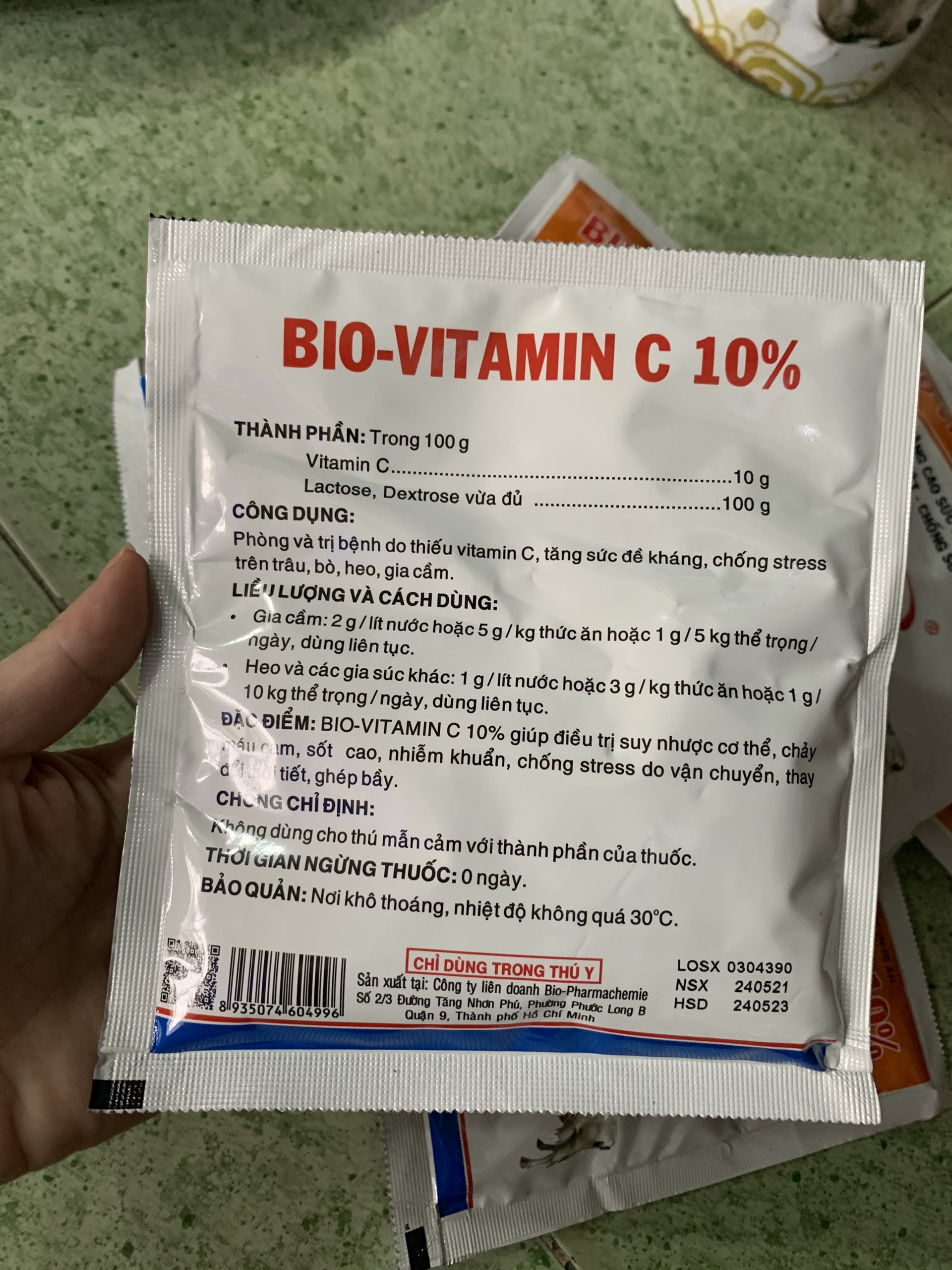 Bột hoà tan Bio Vit C 10% gói 100g