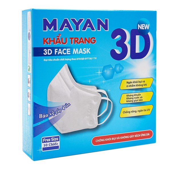 Khẩu trang Mayan 3D chống bụi mịn P057
