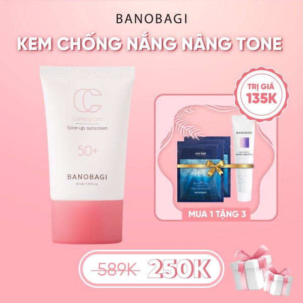 Kem Chống Nắng Nâng Tone BANOBAGI Calming Care Tone Up Sunscreen 40ml nhập khẩu