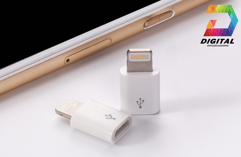Đầu Nối Cáp Sạc Micro USB Sang iPhone, iPad