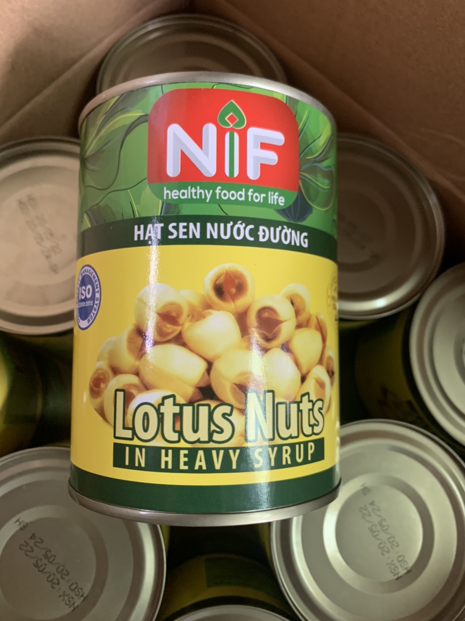 Hạt sen nước đường NIF - Lon 560gr
