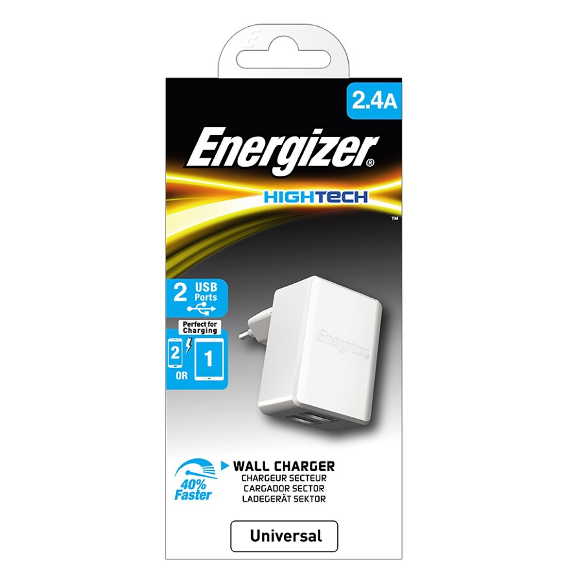 Sạc Energizer HT 2.4A - ACA2BEUHWH3
(Công ty)