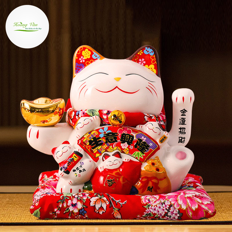 Mèo Thần Tài vẫy tay kéo lộc - Size 19cm