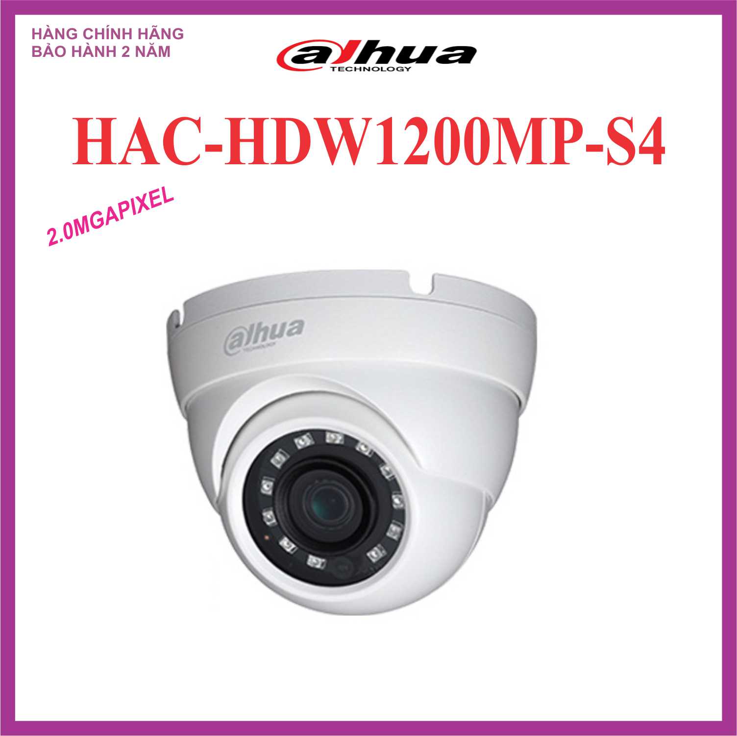CAMERA HAC-HDW1200MP-S4 2.0 MEGAPIXEL 4 IN 1