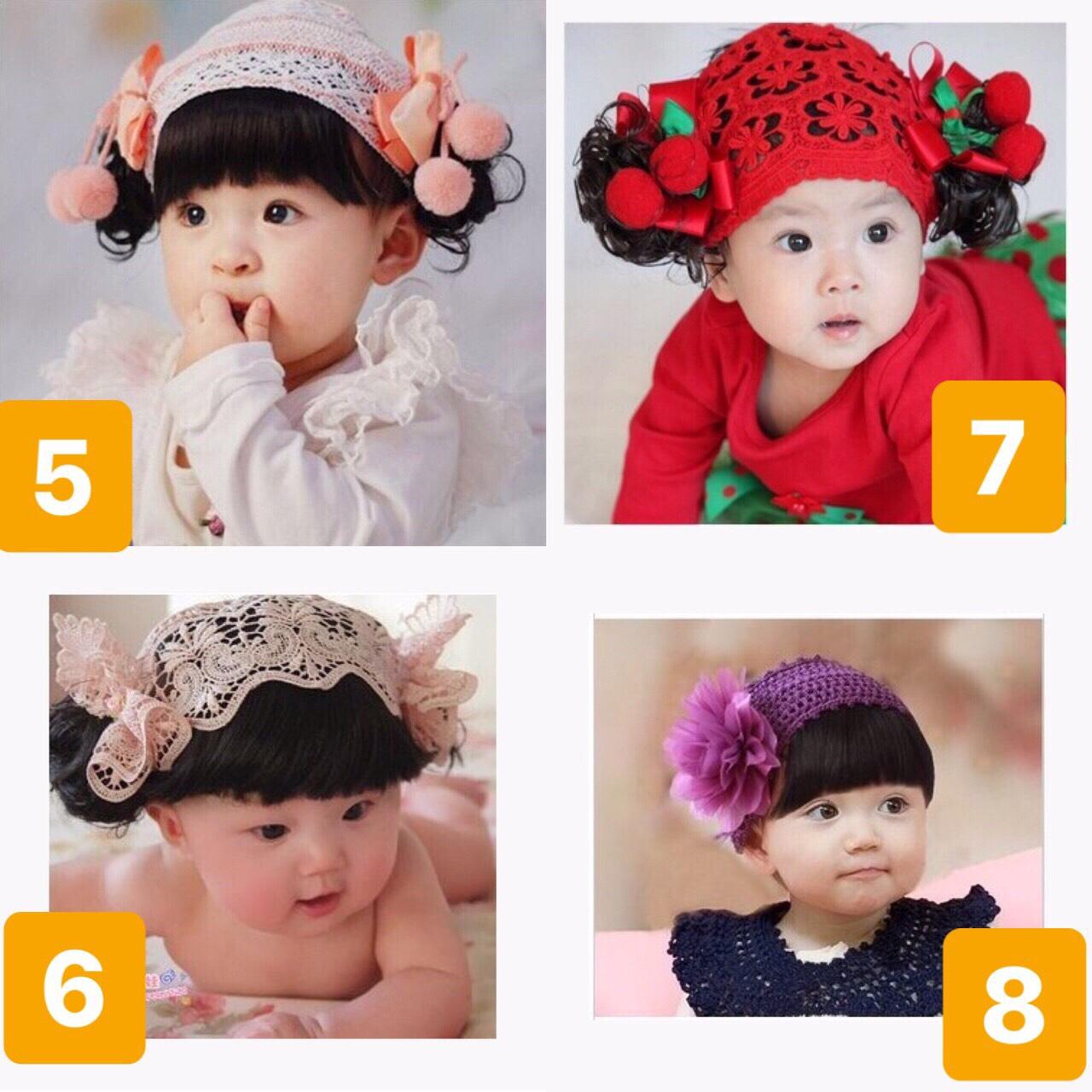 BĂNG ĐÔ TÓC GIẢ CHO BÉ GÁI 0-4 TUỔI