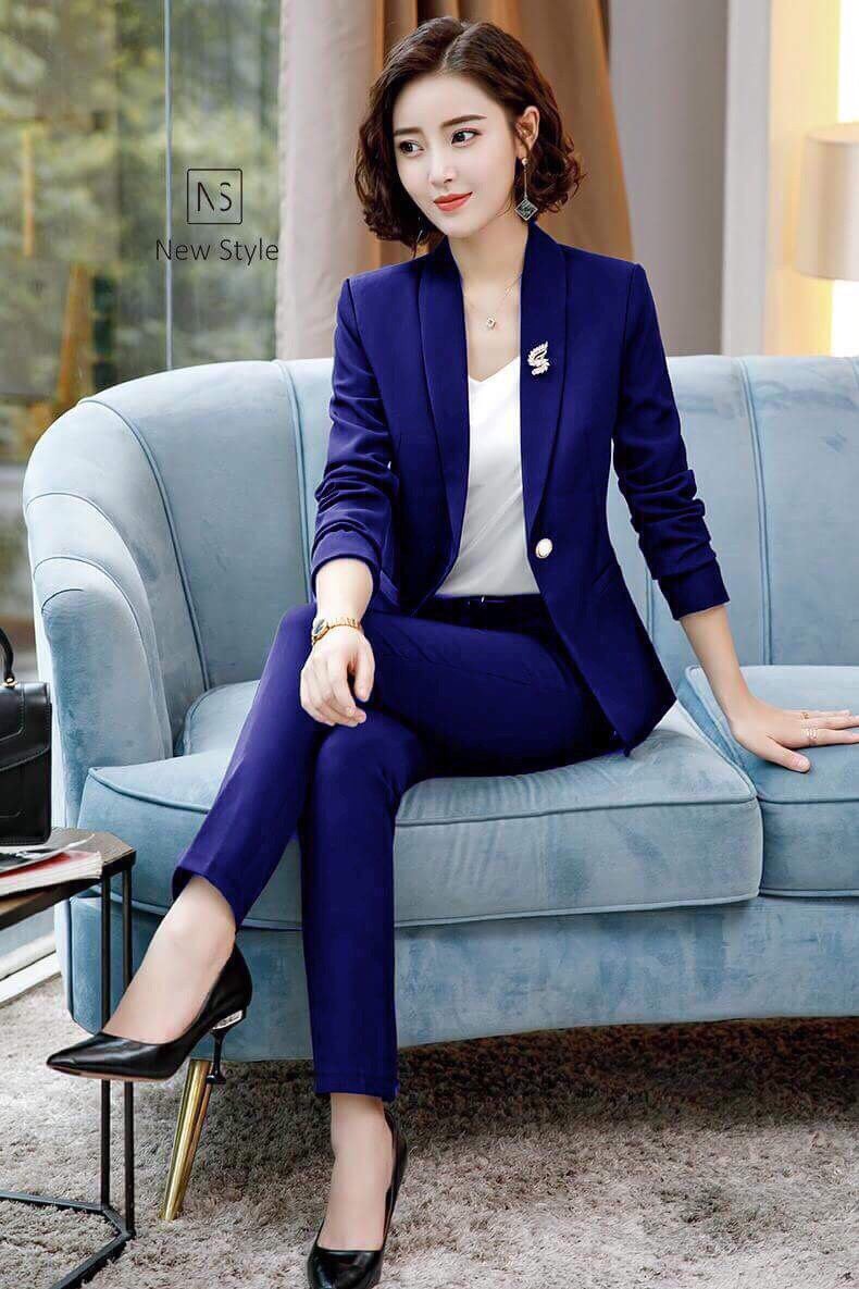 [HCM]Sét vest ba món cát hàn áo tay dài áo lót kèm quần dài