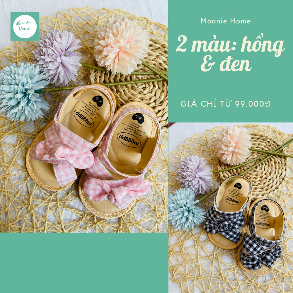 Dép Tập Đi Cho Bé Gái Kiểu Dáng Vintage Mã Số D-04 Ảnh + Thật