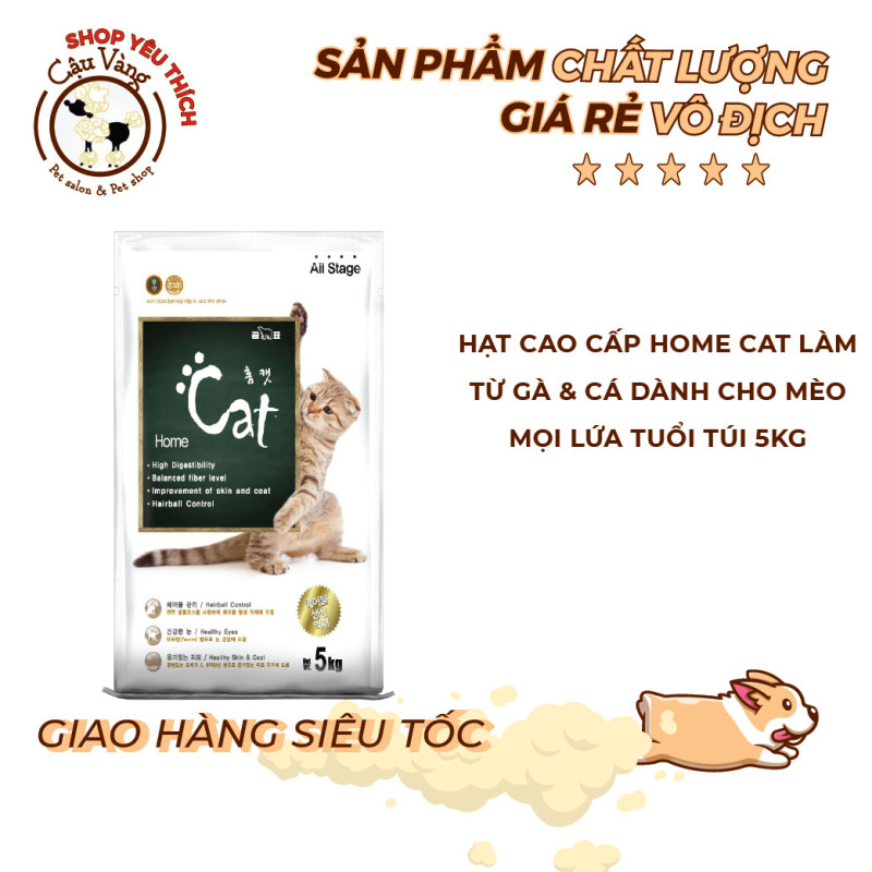 Thức ăn hạt cho mèo hạt Home - Túi 5kg hạt Homecat bao hãng ( Hàn Quốc )