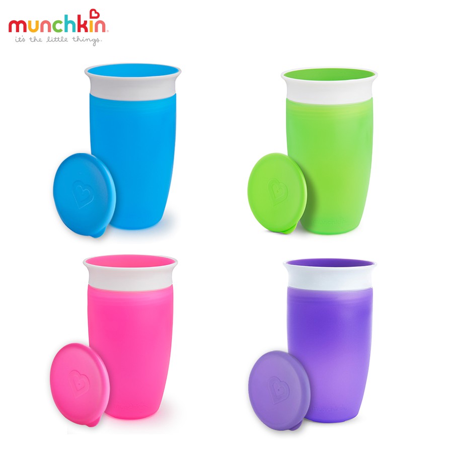 Cốc 360 độ Munchkin chống đổ, có nắp 296ml