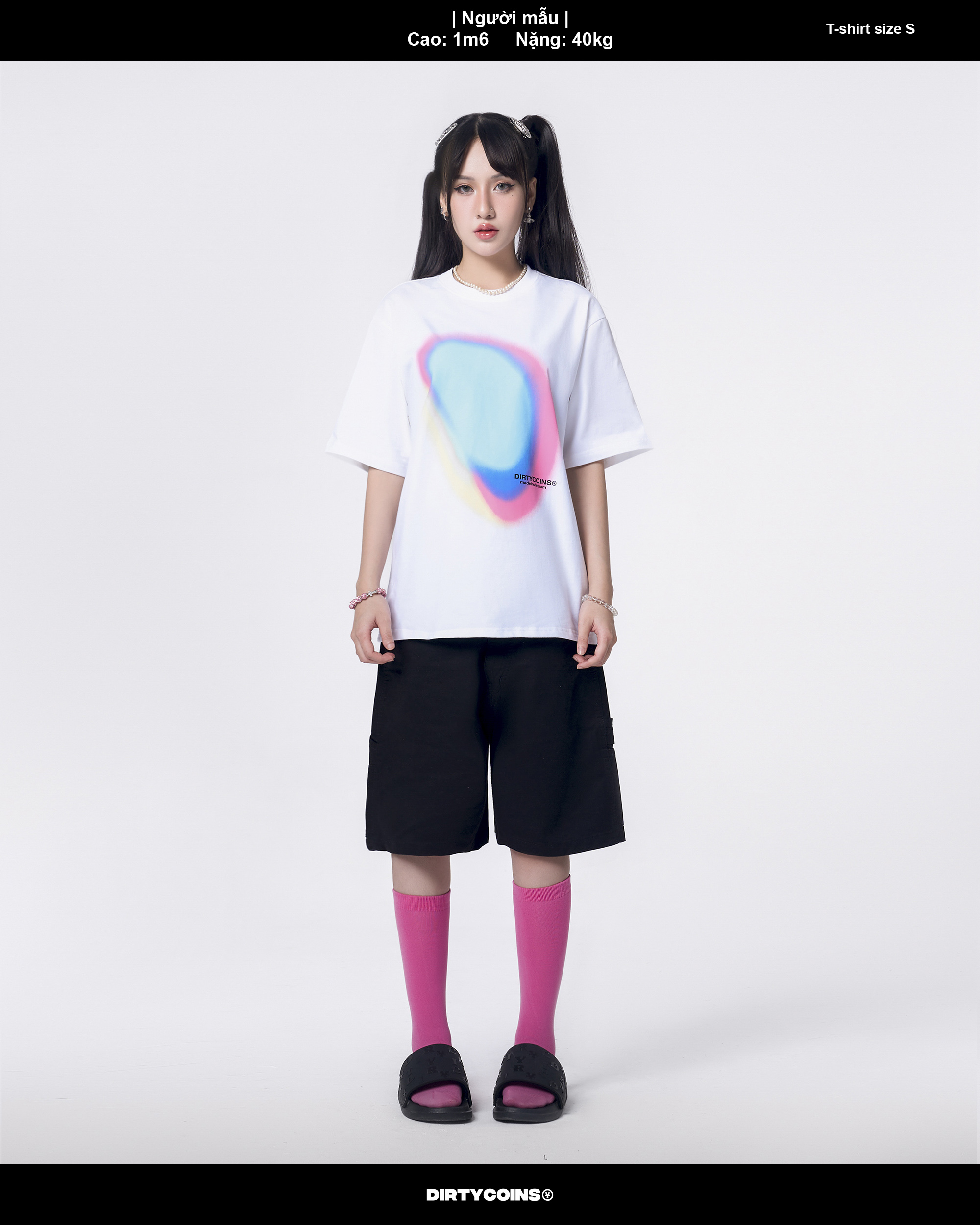 Áo Thun DirtyCoins Gradient Regular T-shirt - White