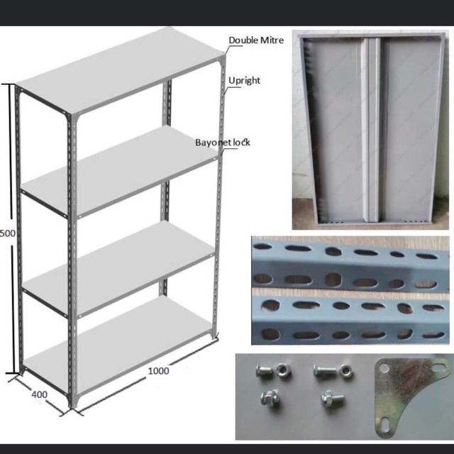 Kệ sắt vlo để hàng ( Cao 1m5 dài 1m rộng 40cm )