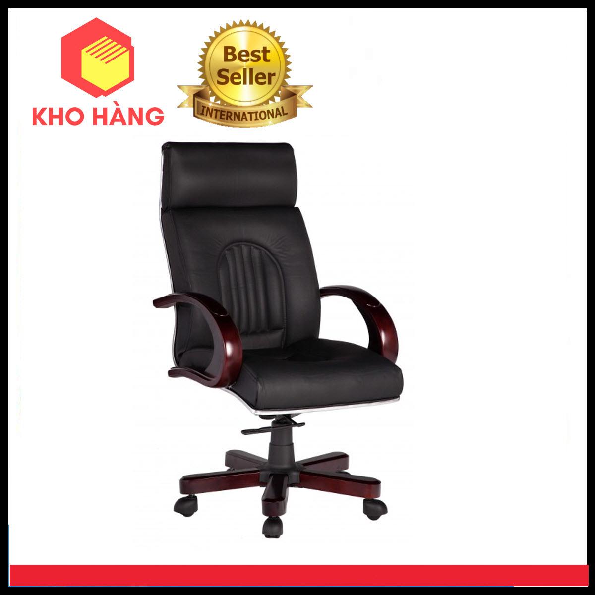 Ghế Dành Cho Văn Phòng Cao Cấp, Tay Gỗ Chân Gỗ, Mâm 2 Cần KHCM63711