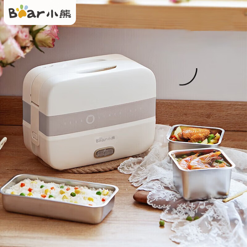 Youpin hộp cơm cắm điện bear dfh-b17k2 dung tích 1.5 lít, công suất 270w, hộp cơm điện giữ nhiệt