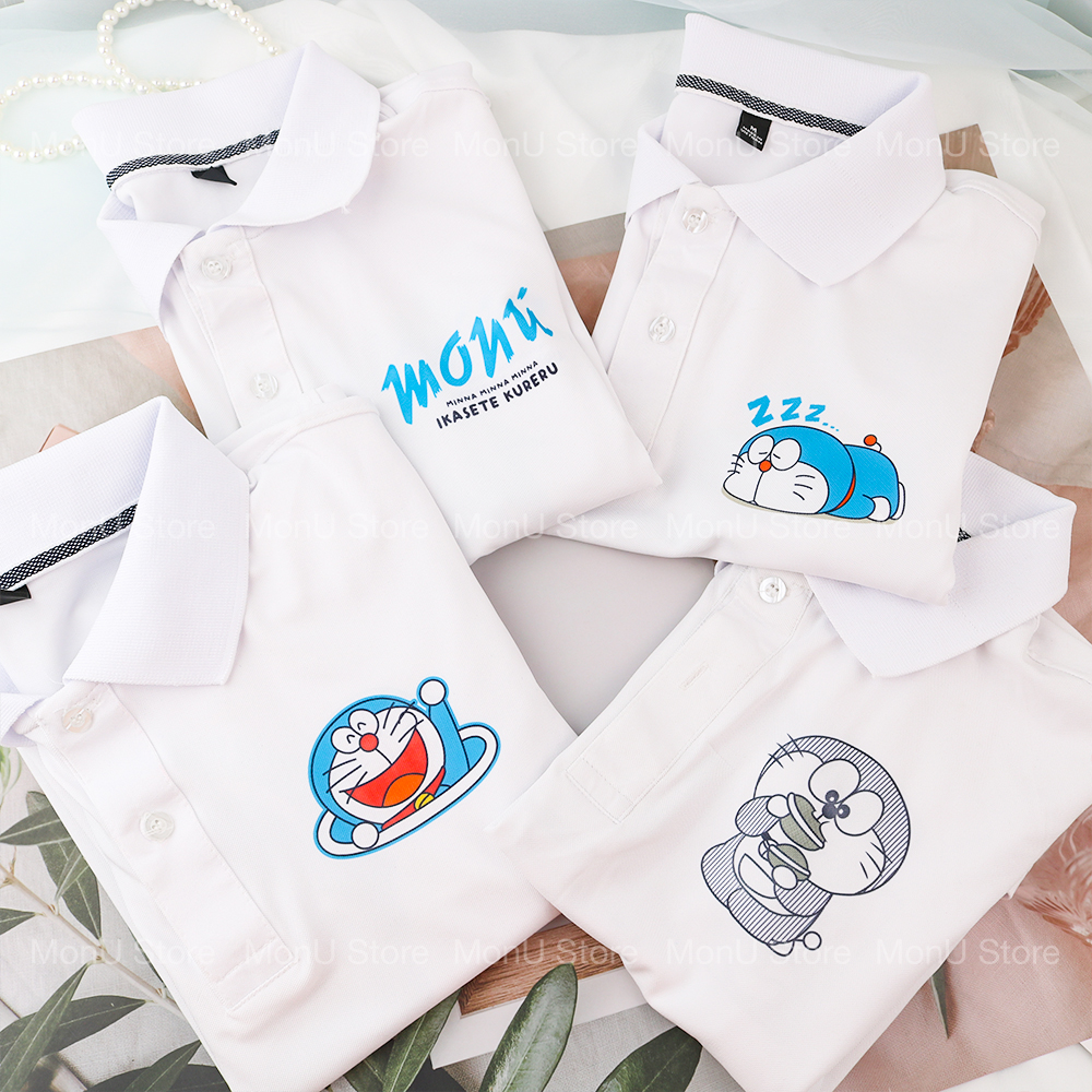 Áo thun có cổ DORAEMON DOREMON Unisex dễ thương cute MON0505