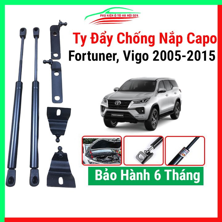 Ty thủy lực chống nắp capo xe Fortuner, Hilux Vigo 2005-2015, ben hơi trợ nâng trợ lực mở nắp capo ô tô