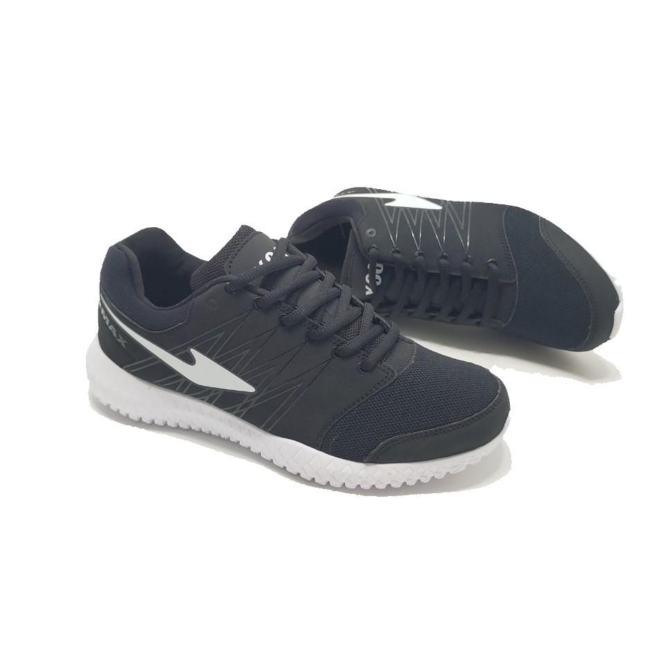 Giày nam thể thao sneaker đen móc trắng MT14