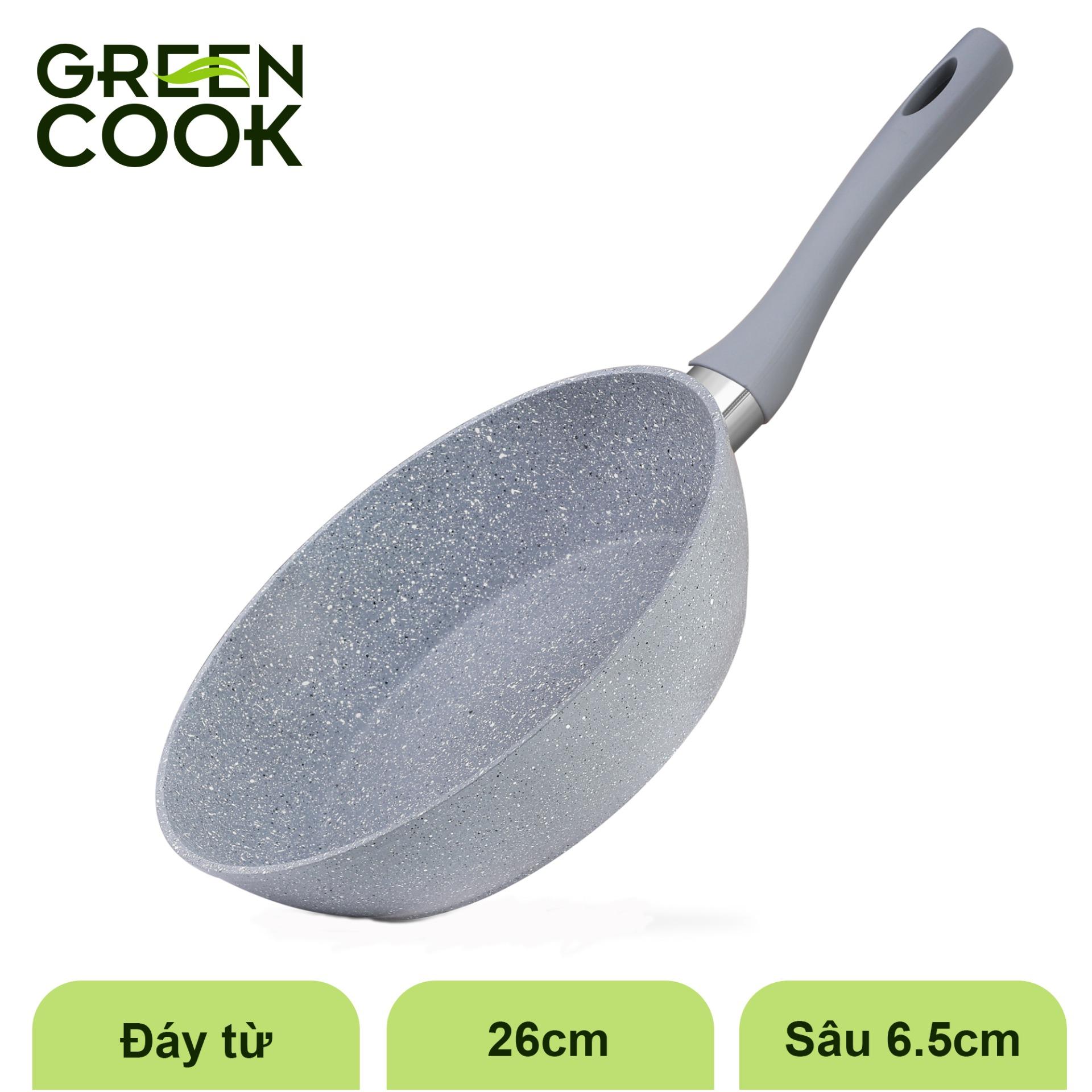 Chảo sâu vân đá Greencook GCP02-26IH