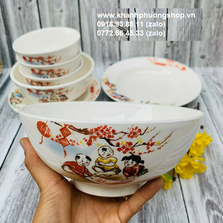 [HCM]bộ chén tô dĩa sứ - chén tô dĩa sứ