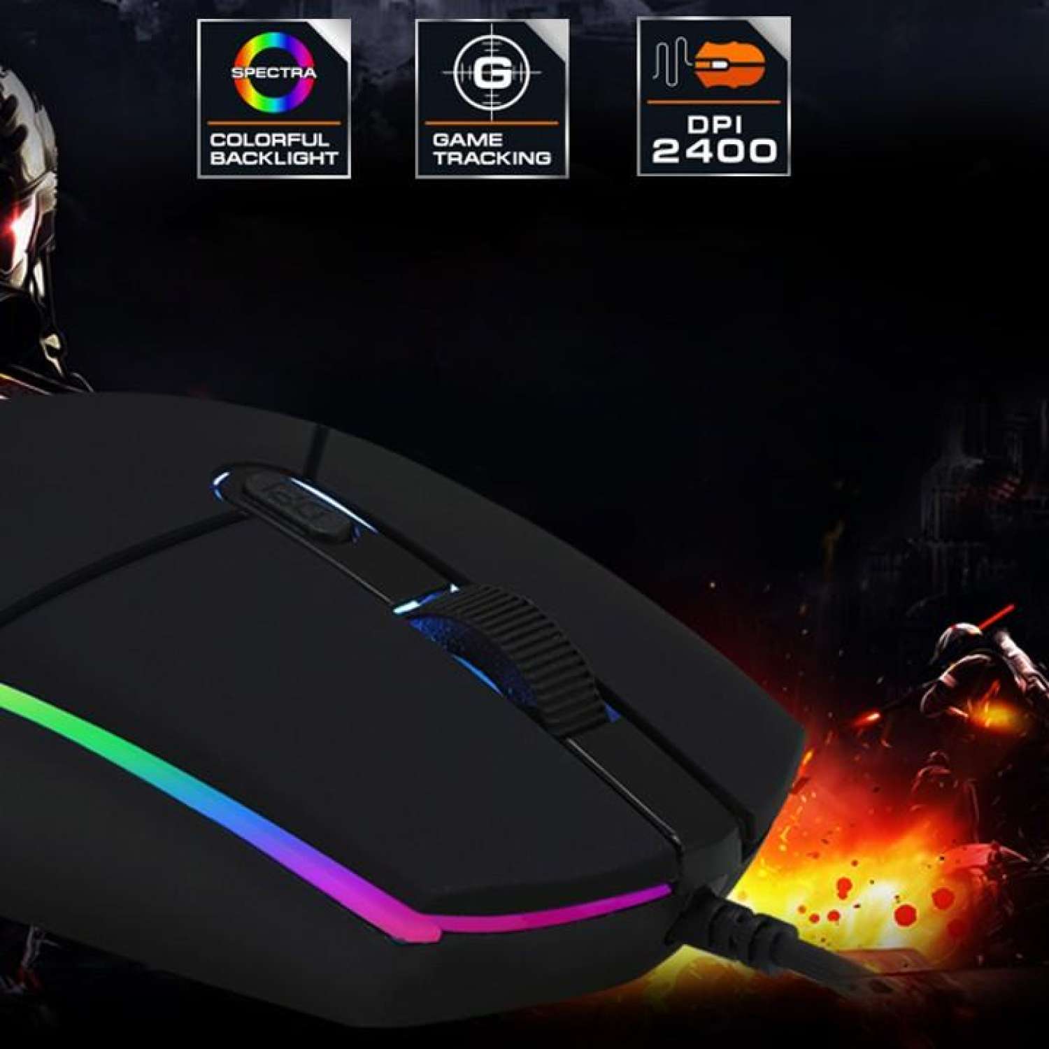 Chuột game thủ Divipard G102 Led RGB DPI 2400