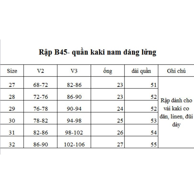 Rập giấy A0 quần lửng nam mã B45 (BẢN VẼ)