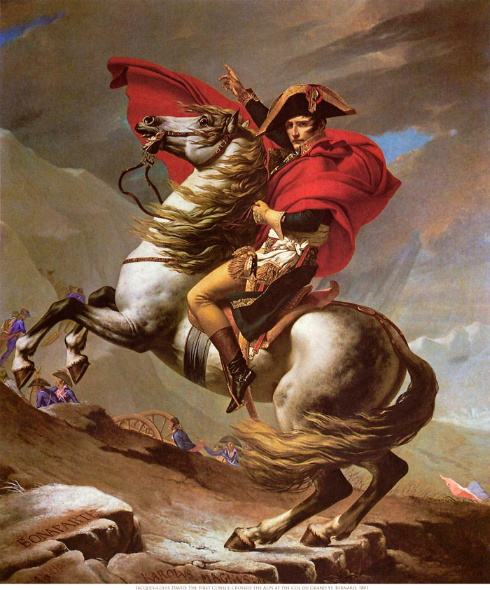 Tranh in sơn dầu VTC Napoleon vượt dãy Alps LunaCV-0427 50 x 60 cm