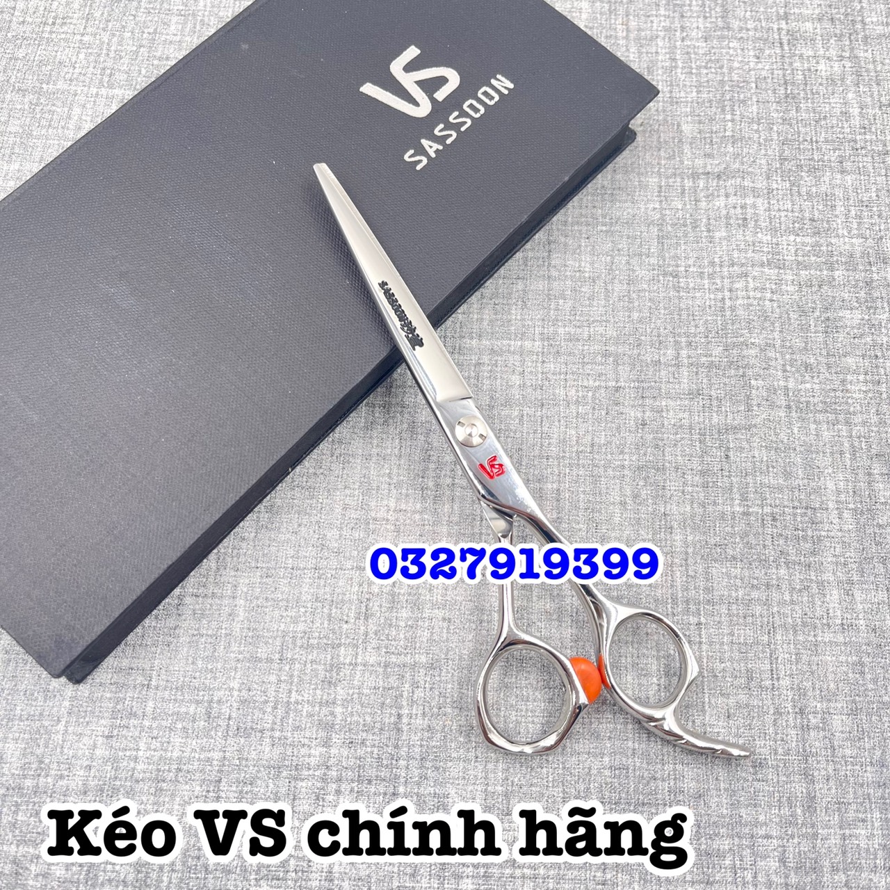 VS Kéo Cắt Tóc Cao Cấp 6.5 In Thép Nhật S440C Quai Phẳng Lệch Độ Cứng 62HRC Lưỡi 7.5cm Chuyên Sản Phẩm Tóc Kích Thước 6.5 In Chiều Dài 18cm