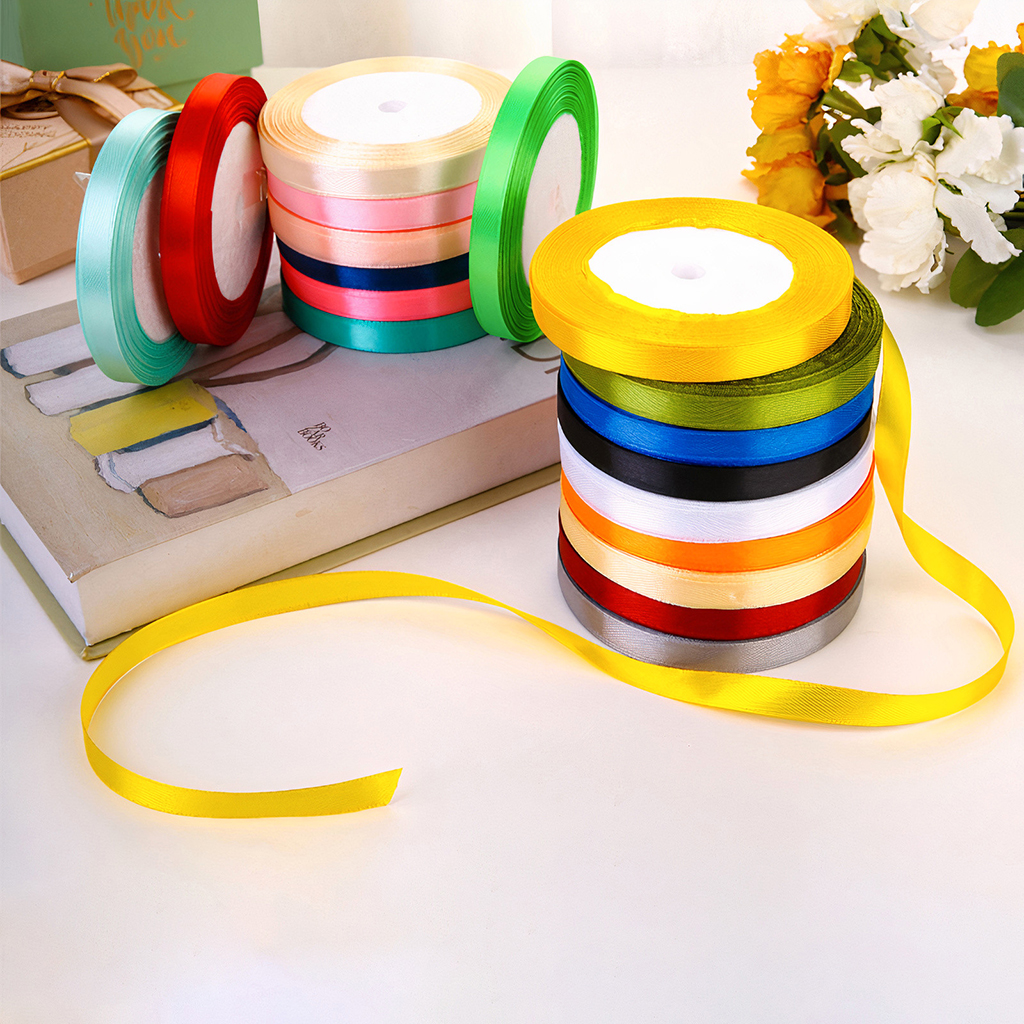 Ruy Băng Lụa Satin Bản 1cm dài 22m Bandori