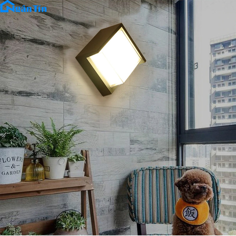 Đèn Led treo tường gắn tường ngoài trời trong nhà Led 10W 3500K VNT604A Ngân Tín