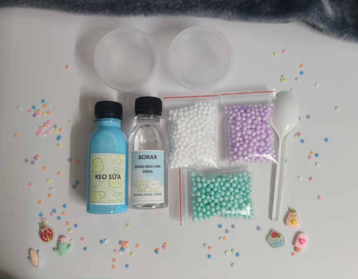(BK12) KIT LÀM SLIME BASIC - DỤNG CỤ LÀM SLIME CƠ BẢN, AN TOÀN, ĐƠN GIẢN