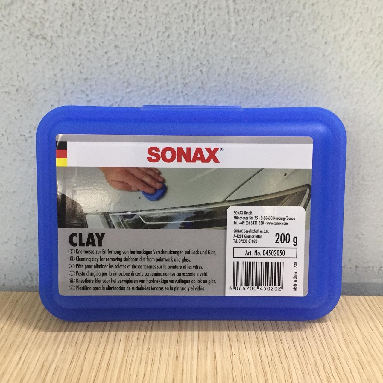 Đất sét tẩy bụi sơn chuyên dụng Sonax Clay 200g (xanh)