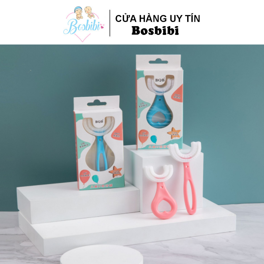 Bàn chải đánh răng cho bé chữ u chất liệu Silicon chịu được lực cắn