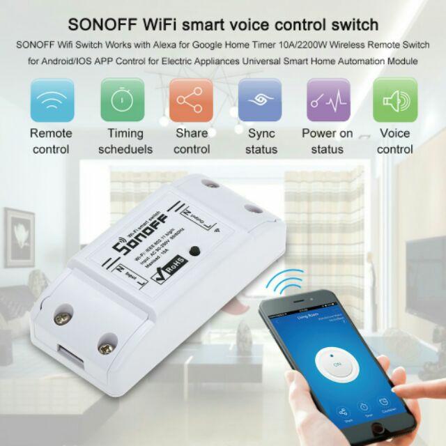Công tắc thông minh điều khiển từ xa qua mạng wifi sonoff basic