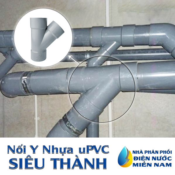 Nối Y Nhựa uPVC Siêu Thành (Phi 21, Phi 27, Phi 34, Phi 42, Phi 49, Phi 60)