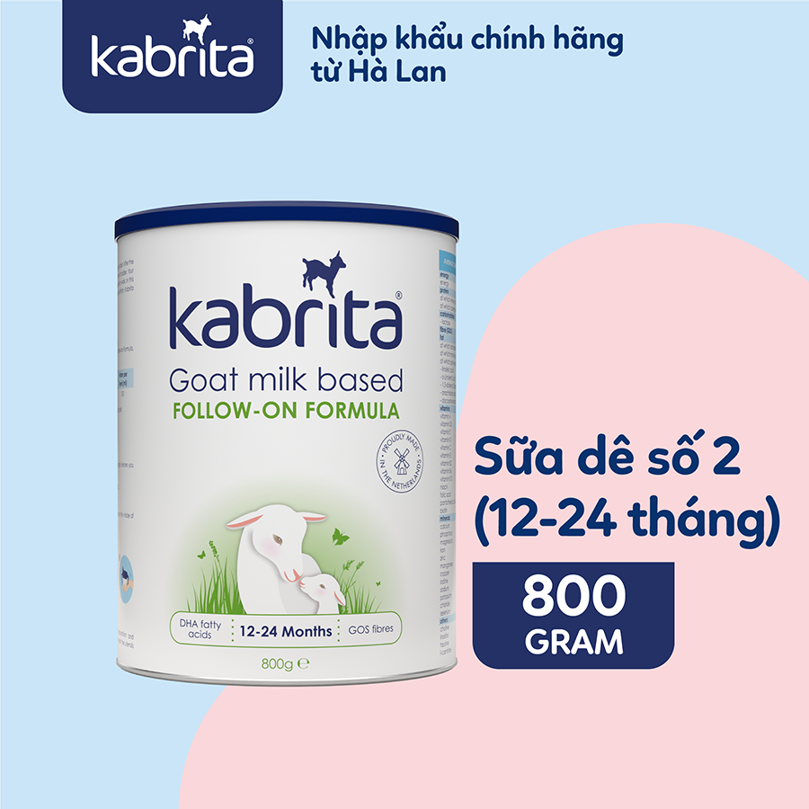 Mua 2 tặng 1 - Sữa dê Kabrita số 2 cho trẻ từ 12 - 24 tháng - Lon 800g