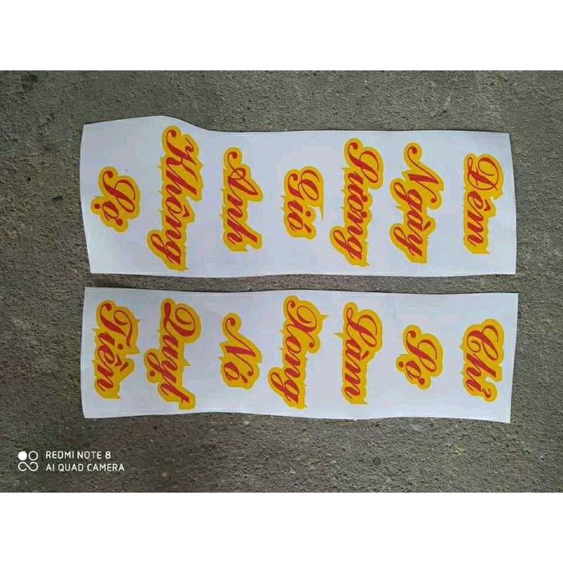 TEM THƠ DÁN XE TẢI các loại