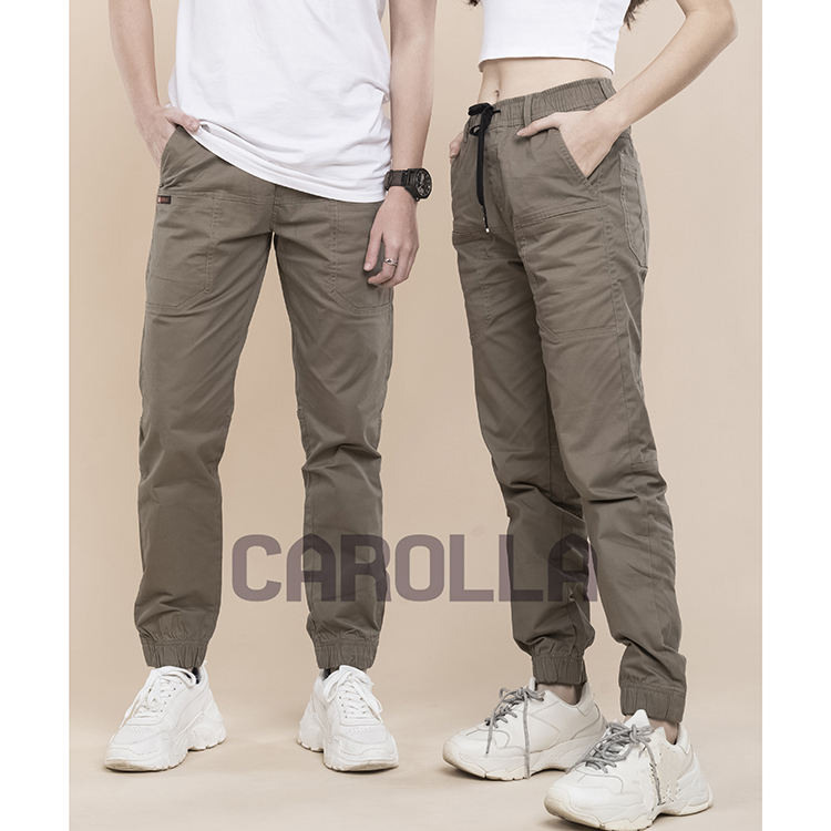 Quần jogger nam nữ - Vải Kaki thun co giãn - Cao cấp