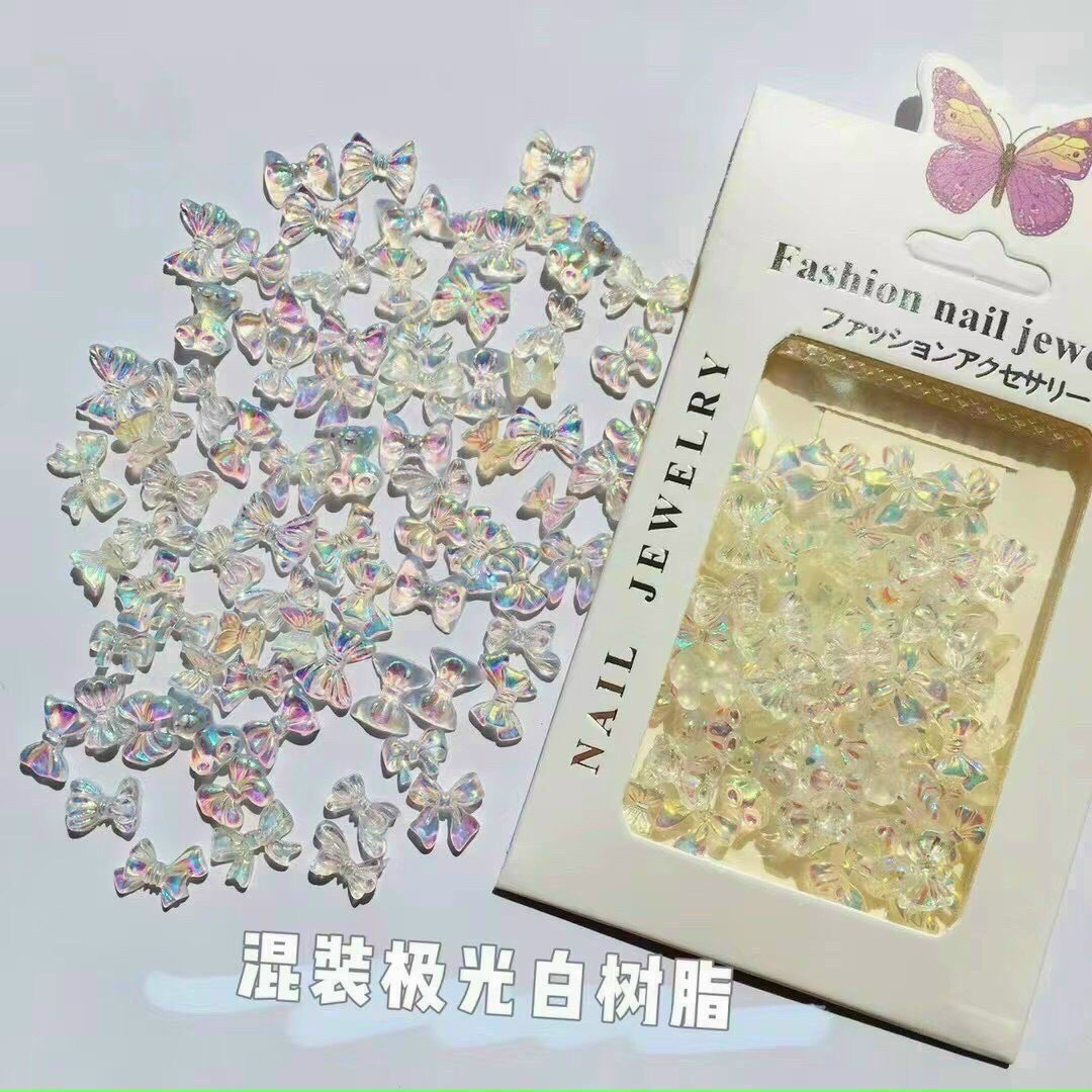 Set charm nơ đính móng ,trang trí móng - sugar nails