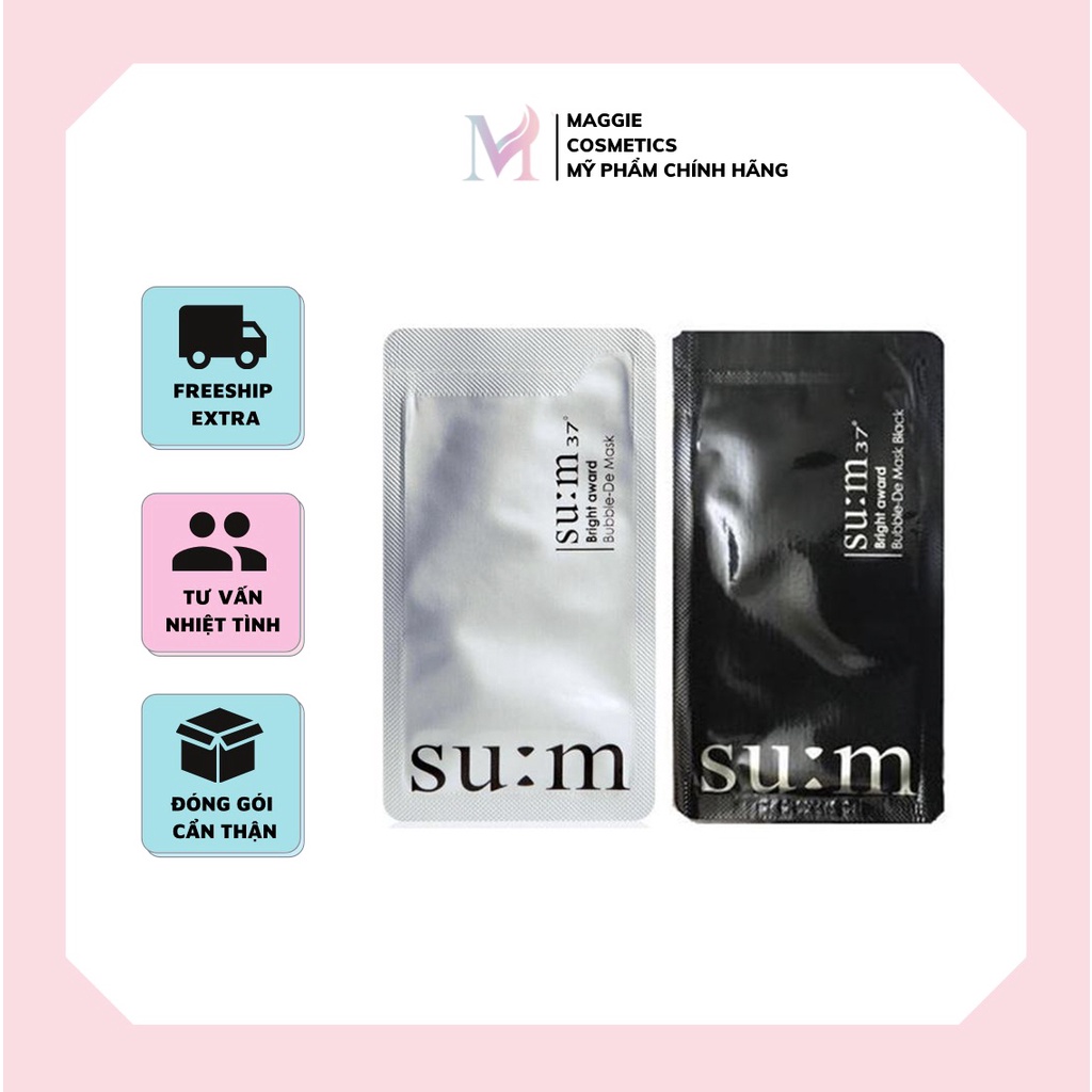 Mặt nạ sủi bọt thải độc da su:m37 bright award bubble-de mask