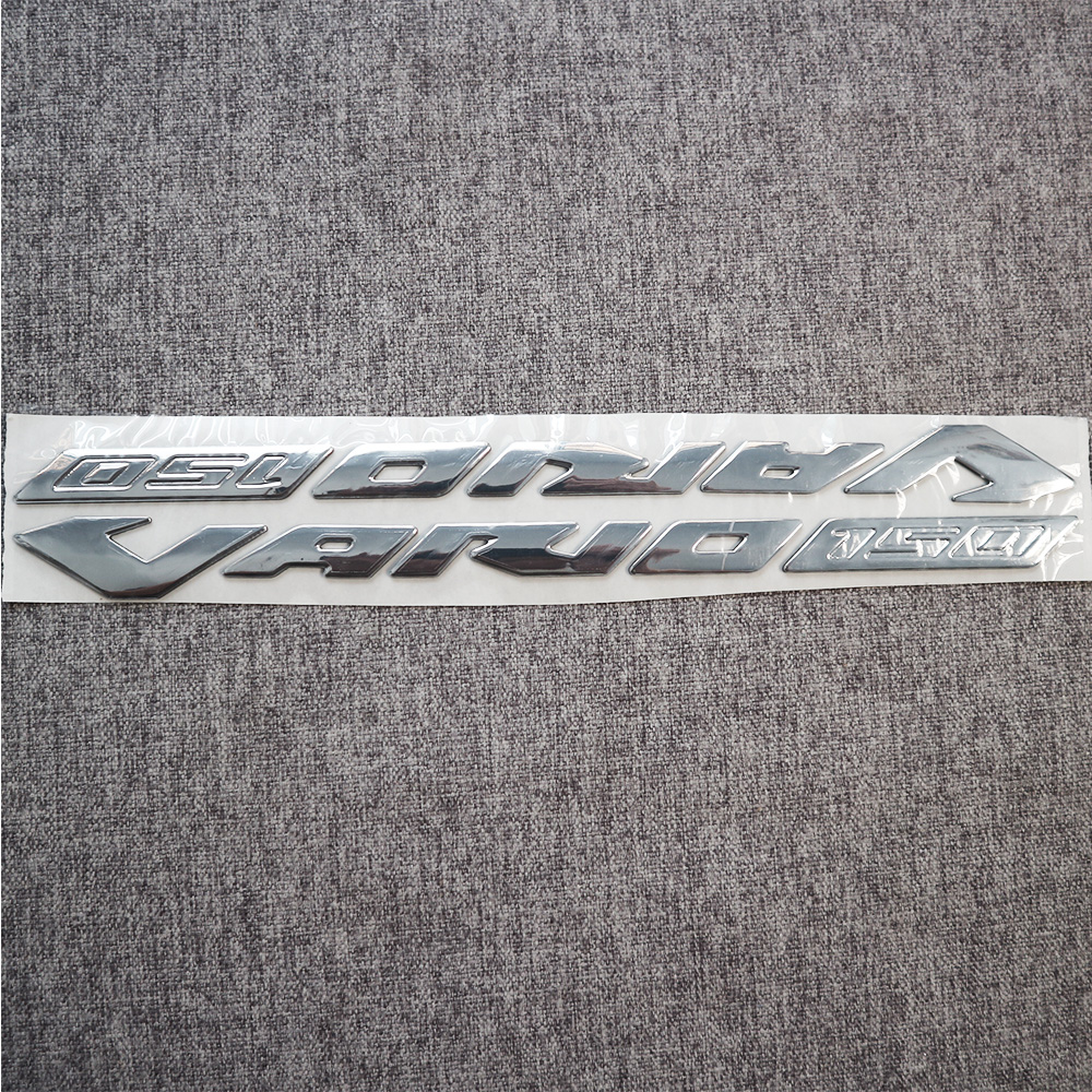 BỘ TEM LOGO CHỮ NỔI XE MÁY HONDA VARIO 2018 VÀ SỐ 150 CHẤT LIỆU NHỰA DẺO XI BÓNG CỰC ĐẸP MẪU MỚI ( MÀU TRẮNG BẠC )