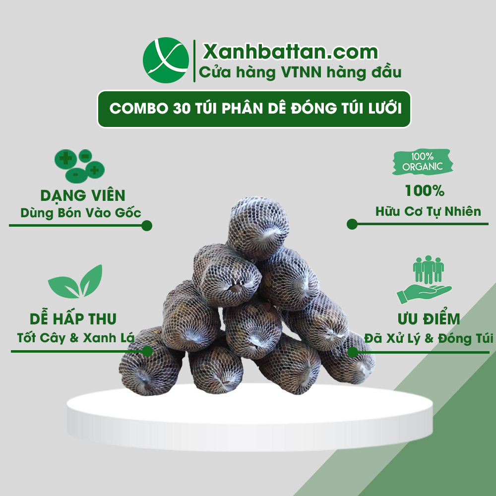 Phân dê cho lan đóng túi đã qua xử lý Trichoderma, dưỡng lan, ươm kie, thích hợp cho tất cả các loại lan