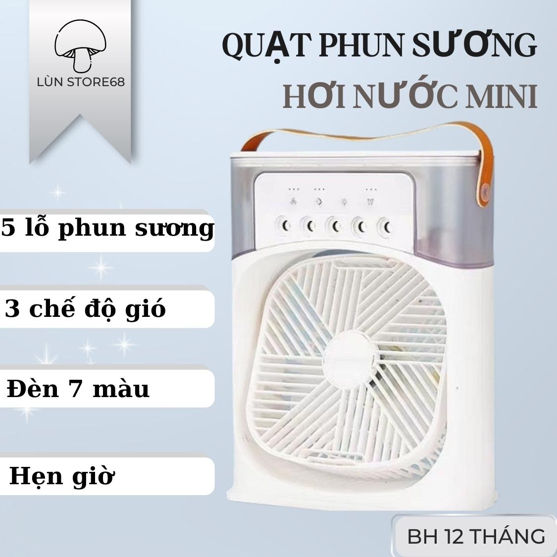 Quạt điều hòa phun sương hơi nước mini để bàn, Quạt phun sương mini - Quạt điều hòa hơi nước làm mát không khí, Quạt hơi nước làm lạnh giá rẻ - Quạt phun sương - Quạt điều hòa mini cầm tay để bàn pin trâu loại to