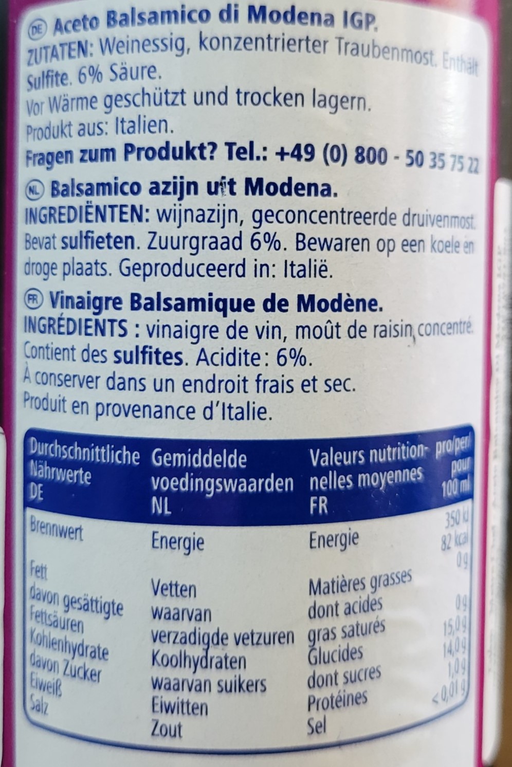 METRO CHEF (CHAI TT 500ml) GIẤM NHO Aceto Balsamico Di Modena