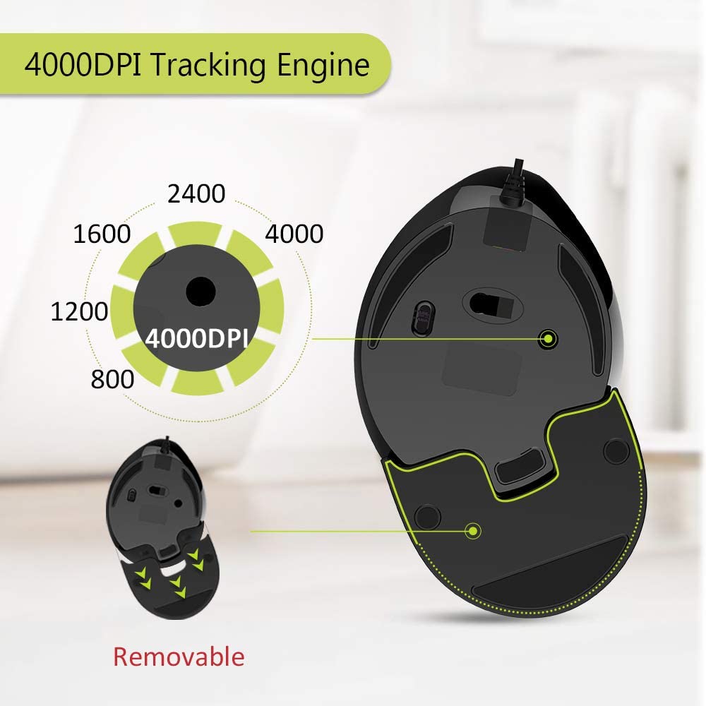Chuột Đứng Có Dây Delux M618Plus