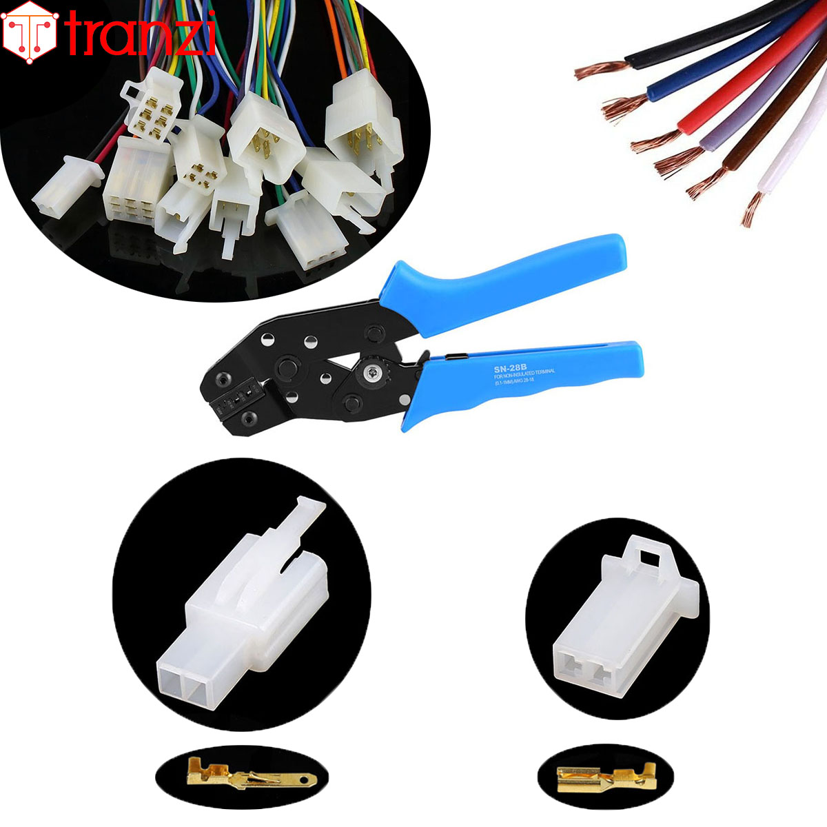 Vỏ Header 2.8mm 28050 2P 3P 4P 6P 9P trắng