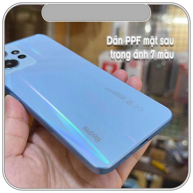 Dán PPF mặt sau trong suốt Xiaomi Redmi Note 9 Note 9S Note 9 Pro Note 9 Pro Max siêu dính ánh 7 màu - tự phục hồi vết xước