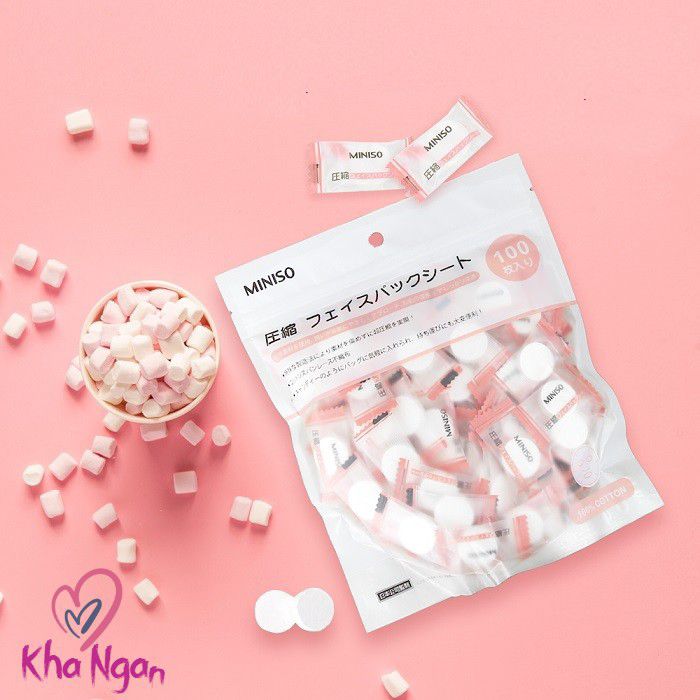 [HCM]100 viên mặt nạ nén Miniso
